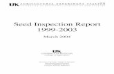 Seed Inspection Report 1999-2003 - University of Kentucky ... · Asgrow Seed Company Des Moines, IA 50 0 10 0 60 0 Asgrow Seed Company Oxford, IN 1 0 1 0 Baldridge Hybrids Cherry