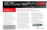 DATA SHEET BROCADE 415, 425, 815, AND 825 ...€¦ · ERER CONNECTIITY DATA SHEET BROCADE 415, 425, 815, AND 825 FIBRE CHANNEL HBAs HIGHLIGHTS • Centralizes management across the