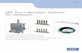 SKF Dry Lubrication Systems for conveyorsSKF Dry Lubrication Systems for conveyors • Autonomous system for up to 200 lubrication points • Lubrication of the conveyor chain surfaces