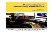 Power System Switching Procedure · 2019-07-26 · Power System Switching Procedure Chapter 1 November 2018 POWER SYSTEM OPERATIONS MANUAL Western Area Power Administration. 2 of