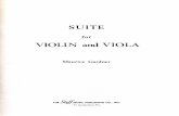 Suite for Violin and Viola · SUITE for VIOLIN and VIOLA Maurice Gardner THE SQL MUSIC PUBLISHING CO., INC. Ft. Lauderda le, Fla.