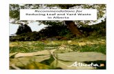 Recommendations for Reducing Leaf and Yard Waste in Alberta · 2016-05-10 · (e.g., leaf and yard waste, food scraps, clean wood, biosolids, and agricultural organics). Waste Management