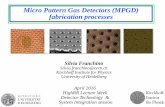 Micro Pattern Gas Detectors (MPGD) fabrication processes · Micro Pattern Gas Detectors (MPGD) fabrication processes Silvia Franchino Silvia.franchino@cern.ch Kirchhoff Institute