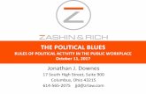 THE POLITICAL BLUES Oct 2nd Weds...Partisan Politics The word politics interpreted in the narrow sense of partisan regulates non-protected political activity and is a lawful enactment