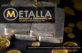 Acquisition of Santa Gertrudis NSR - Metalla Royalty · ACQUISTION OF SANTA GERTRUDIS 3 Metalla has entered into a purchase and sale agreement with GoGold Resources Inc. (“GoGold”)TSX:GGD