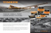 TIMKEN SINGLE-POINT LUBRICATION SYSTEMS · TIMKEN SINGLE-POINT LUBRICATION SYSTEMS. Applying lubrication exactly where and when it’s needed will help keep your operations running