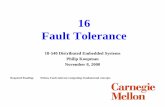 16 fault tolerance handouts - softwareresearch.net...Operating hours/year ~30,000 Million ~55 Million Cost per vehicle ~$20,000 ~$65 Million Mortalities/year 42,000 ~350 Accidents/year