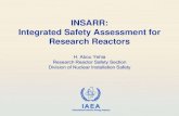 INSARR: Integrated Safety Assessment for Research Reactors · 2012-03-29 · IAEA INSARR: Integrated Safety Assessment for Research Reactors • To assist Member States to enhance
