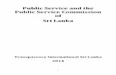 Public Service and the Public Service Commission of Sri Lanka · Public Service and the Public Service Commission of Sri Lanka Scope of Work Sri Lanka’s public service has experienced