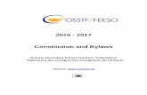 2016 - 2017 Constitution and Bylaws - OSSTF Toronto · 2016 - 2017 constitution and bylaws ... pcc parliamentary and constitution council pd professional development pe provincial