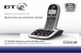 Quick Set-up and User GuideIf you need some help, call us on 0800 145 6789* or go to bt.com/producthelp 2 Check box contents Handset Base Telephone line cord (pre-installed) Handset