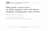 Rapid needs assessment of the agricultural Rapid needs assessment of the agricultural sector- Serbia