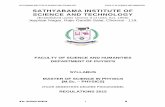 SATHYABAMA INSTITUTE OF SCIENCE AND …SATHYABAMA INSTITUTE OF SCIENCE AND TECHNOLOGY FACULTY OF SCIENCE AND HUMANITIES M.Sc. (PHYSICS) R EG ULA R i RUANS5 SATHYABAMA INSTITUTE OF