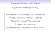 Computer Science 1000: Part #2 Algorithms and Programming ...harold/Courses/CS1000/Diary/algprog.pdf · Programming Languages: An Overview A programming language is deﬁned by the