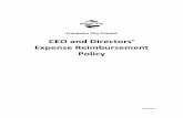 CEO and Directors’ Expense Reimbursement Policy · 2017-11-02 · CEO and Directors’ Expense Reimbursement Policy Issue: EMT Date: 15 August 2017 ‘reasonable expenses’ means