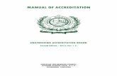 MANUAL OF ACCREDITATION - PEC. PEC...A major achievement in this regard was publication of first Manual of Accreditation in 2007. This revised Manual of Accreditation (Second Edition