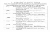 5 Grade Math Enrichment Lessons€¦ · 5th Grade Math Enrichment Lessons Parents, please use the plans below at your discretion to keep your child engaged with grade-appropriate