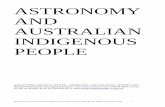 ASTRONOMY AND AUSTRALIAN INDIGENOUS PEOPLE · Astronomy and Australian Indigenous peoples (draft), Adele Pring, 2 April 2002 3 BACKGROUND INFORMATION Aboriginal and Torres Strait