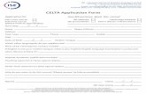 Celta Application Form - ISE Hove Application Form April...آ  CELTA Application Form Application for: