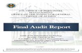 Final Audit Report - United States Office of Personnel ...€¦ · Technology (NIST), the Federal Information System Controls Audit Manual (FISCAM) and OPM’s Office of the Chief
