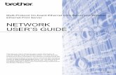 NETWORK USER’S GUIDE - Brother International · Ethernet Print Server This Network User's Guide provides useful information of network settings using your Brother printer. You can