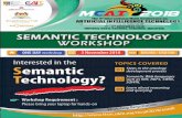 SEMANTIC TECHNOLOGY WORKSHOP · WORKSHOP SEMANTIC TECHNOLOGY 3 November 2018 Interested in the Semantic Technology? ONE DAY workshop RM300 / USD100 TOPICS COVERED Steps in the ontology