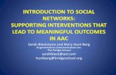 INTRODUCTION TO SOCIAL NETWORKS: SUPPORTING …1).pdf · INTRODUCTION TO SOCIAL NETWORKS: SUPPORTING INTERVENTIONS THAT LEAD TO MEANINGFUL OUTCOMES IN AAC Sarah Blackstone and Mary