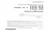 TUC-4&TU4-64/54/30 User's manualWARNING Be sure to follow the operation proce- dures described in the user's manual. Never allow anyone unfamiliar with the usage or handling of the