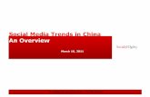 Social Media Trends in China An Overview · 2018-05-14 · Cyworld! Zing! China . 420 Million 65 Million Chinese Netizens France Source: CNNIC 2010 . Digital Natives Digital Immigrants