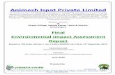 Animesh Ispat Private Limitedenvironmentclearance.nic.in/writereaddata/EIA/11062019...Animesh Ispat Private Limited [Establishment of 1 x 350 TPD DRI Kiln to manufacture 1,05,000 TPA