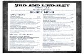 ESTABLISHED 1991 dinner menu - 3rd and Lindsley...2018/01/03  · Nashville 3rd and Lindsley Dinner Menu 2018.qxp_Layout 1 1/12/18 2:04 PM Page 1 sandwiches All Sandwiches served with