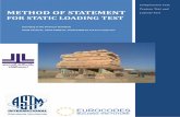 STATIC LOADING TEST MOS - FINAL - Copy · 2013-09-19 · Method Of Statement for Static Loading Test Compression Test, Tension Test and Lateral Test According to American Standards