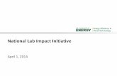 National Lab Impact Initiative - US Department of Energy · Jetta Wong . Director, National Lab Impact Initiative . Energy Efficiency & Renewable Energy . U.S. Department of Energy