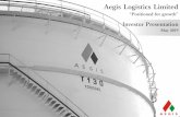 Aegis Logistics Investor Presentation May 2019 · This presentation contains certain forward looking statements concerning the Company’sfuture business prospects and business profitability,