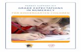 PARENT SUPPORT KIT GRADE EXPECTATIONS IN NUMERACY · Add up the footy and cricket scores together. Talk about fractions as you serve food. This parent support kit in numeracy is designed