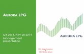 URORA LPG · 25-11-2014  · the presentation and its appendices (jointly the “presentation”) have been prepared by aurora lpg holding asa (the “company”) for information