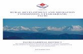 RURAL DEVELOPMENT AND MIGRATION COMMISSION, … on Socio-Economic Dev. Pauri... · This report examines the socio-economic parameters of the district in detail, ... and borders with