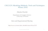 CSC2125: Modeling Methods, Tools and Techniques Winter 2018chechik/courses18/csc2125/01_Admin.pdf · system and transform it into software Model Driven Architecture (MDA) - the developer