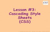 Lesson #3: Cascading Style Sheets (CSS)cps530/slides/03-CSS.pdf · With CSS float, an element can be pushed to the left or right, allowing other elements to wrap around it. Float