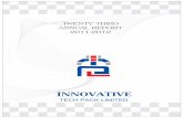 TWENTY THIRD ANNUAL REPORT 2011-2012 Report... · 2015-04-22 · innovative tech pack limited 1 notice notice is hereby given that the twenty second annual general meeting of the