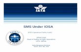 SMS Under IOSA - International Civil Aviation Organization Management... · 2015-06-04 · IOSA Program – History Program development was initiated in 2001 After two years, IOSA