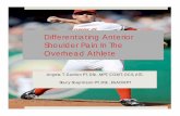 Differentiating Anterior Shoulder Pain In The Overhead Athlete...Differentiating Anterior Shoulder Pain In The Overhead Athlete Angela T. Gordon PT, DSc, MPT, COMT, OCS, ATC Stacy