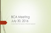 BCA Meeting July 30, 2016 - Brantingham Lake · Agriculture and Markets created lists of prohibited and regulated species and established measures to prevent their release in the