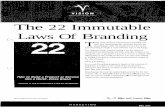22 Immutable - m The 22 Immutable ,-- Laws Of Branding T oday most products and services are bought,