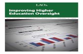 Improving Higher Education OversightImproving Higher Education Oversight MAC T Aylor • legislATive AnAlysT • J AnuAry 6, 2012. ... refer to both concepts, but neither term is well