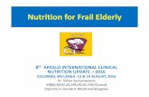 Nutrition for Frail Elderly€¦ · • Elders with unsatisfactory level of nutrition were having 1.6 times higher odds of being frail compared to the elders with satisfactory nutrition.