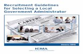 Recruitment Guidelines for Selecting a Local Government ... Guidelines for Selecting a...RecRuitment Guidelines foR selectinG a local GoveRnment administRatoR 1 1. Introduction “Thousands