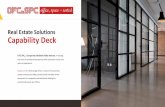 Real Estate Solutions Capability Deck - OFC.SPC...1 Real Estate Solutions Capability Deck OFC SPC, a Corporate landlord India venture. Providing real value in commercial properties