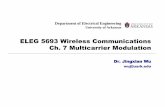 ELEG 5693 Wireless Communications Ch. 7 Multicarrier ...OFDM: DFT AND IDFT • DFT and Circular Convolution – Circular convolution in the time domain multiplication in the frequency