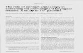 The role of contact endoscopy in screening for ... · THE ROLE OF CONTACT ENDOSCOPY IN SCREENING FOR PREMALIGNANT LARYNGEAL LESIONS: A STUDY OF 141 PATIENTS Table 1. Correlation No.
